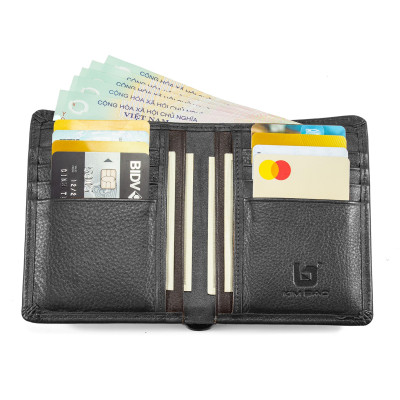 Ví Da Nam, Bóp Da Nam Kim Bảo B32 Da Bò Màu Đen, Nâu, Bò