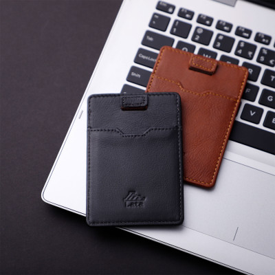 Ví nam da bò Lata (Thời trang nam đựng namecard - Ví da thật LVN77)