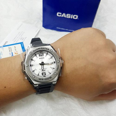 Đồng Hồ Nam Dây Nhựa Casio Standard MWA-100H-7AVDF Chính Hãng - MWA-100H-7A Gờ Kim Loại