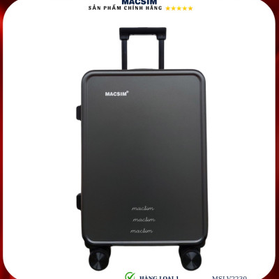 Vali cao cấp Macsim SMLV2230 cỡ 20 inch màu xám/ ghi- Hàng loại 1