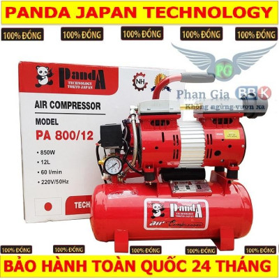 [chính hãƞg] Máy nén khí không dầu PANDA 12L (PA 800\12) 100% dây đồng, Bảo hành 1 Năm
