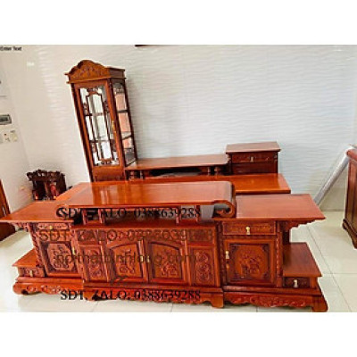 Kệ tivi Vòm gỗ hương đá