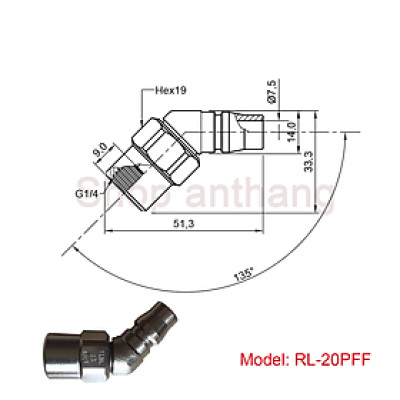 Đầu nối lắc léo khí nén - Nitto (Nhật Bản)