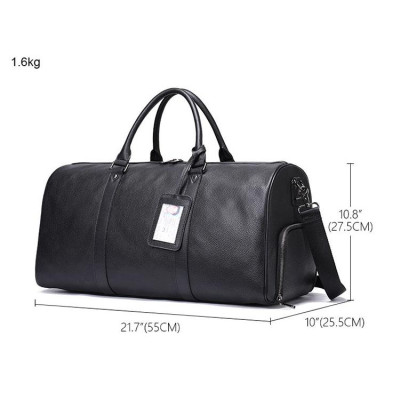 Túi du lịch cao cấp có ngăn giày riêng BHM6020D Da bò thật Túi thể thao/túi du lịch