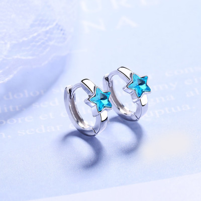 Bông tai khoen ngôi sao xanh xinh xắn BHBT285