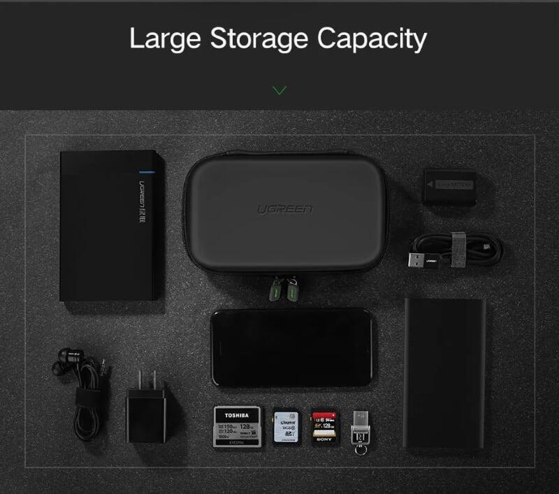 Ugreen UG50274LP128TK Hộp đựng ổ cứng 2.5 HDD + Pin dự phòng chống sốc - HÀNG CHÍNH HÃNG