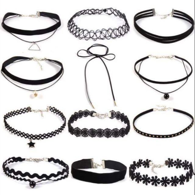 Combo 5 Cái Vòng Cổ Choker Ren Phong Cách Hàn Quốc Thời Trang Cho Nữ