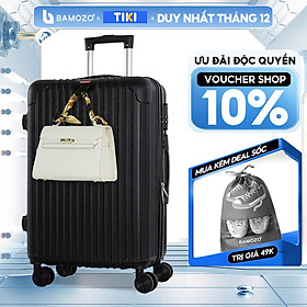 Vali du lịch BAMOZO cao cấp 8801 vali kéo nhựa được bảo hành 5 năm