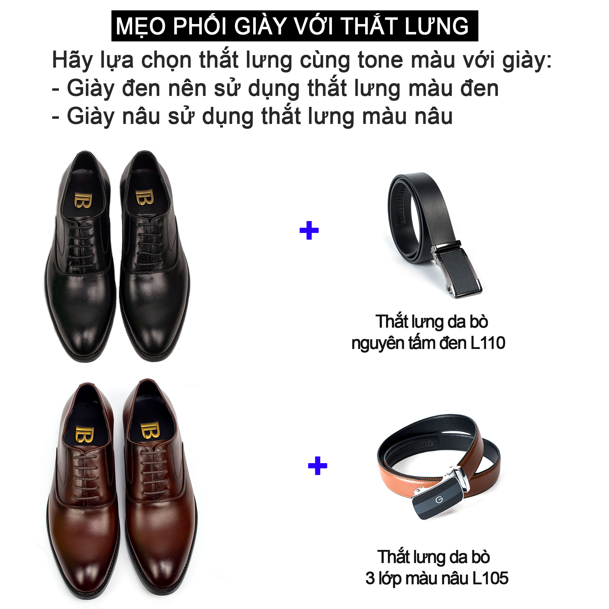 Giày da nam, giày oxford công sở Bụi Leather G104 - Da bò Nappa cao cấp - Bảo hành 12 tháng