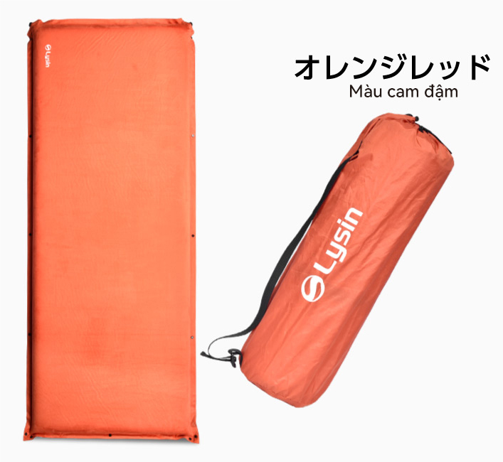 Lysin - đệm nằm dã ngoại (roonjgcm dày 8cm, chất liệu da lộn) tự bơm hơi thoảng mái chống thấm nước cắm trại ngoài trời, picnic du lịch camping có thể liên kết với nhau
