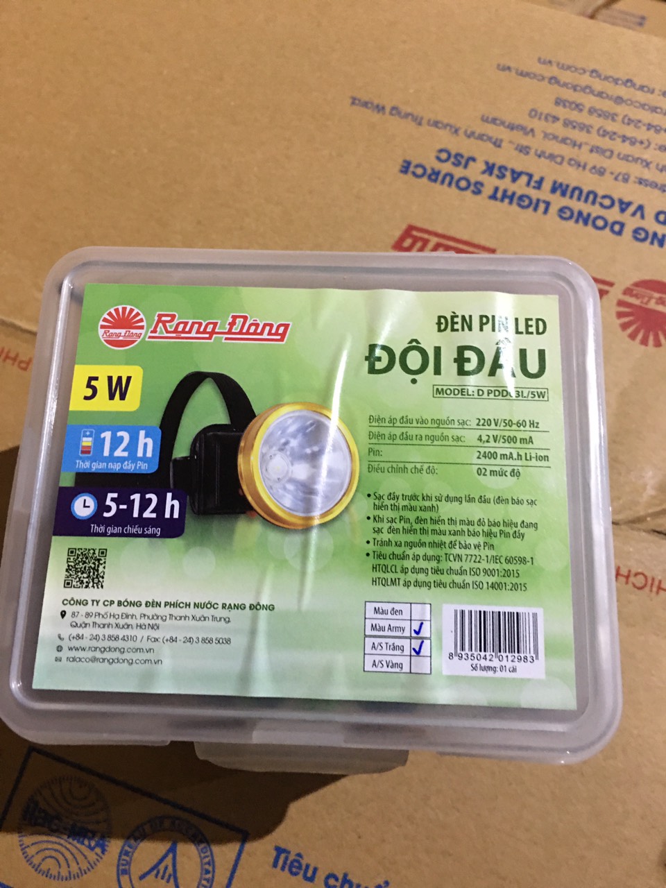 Đèn Pin Led Đội đầu 3W (2019) Model: LED D PDD02L/3W