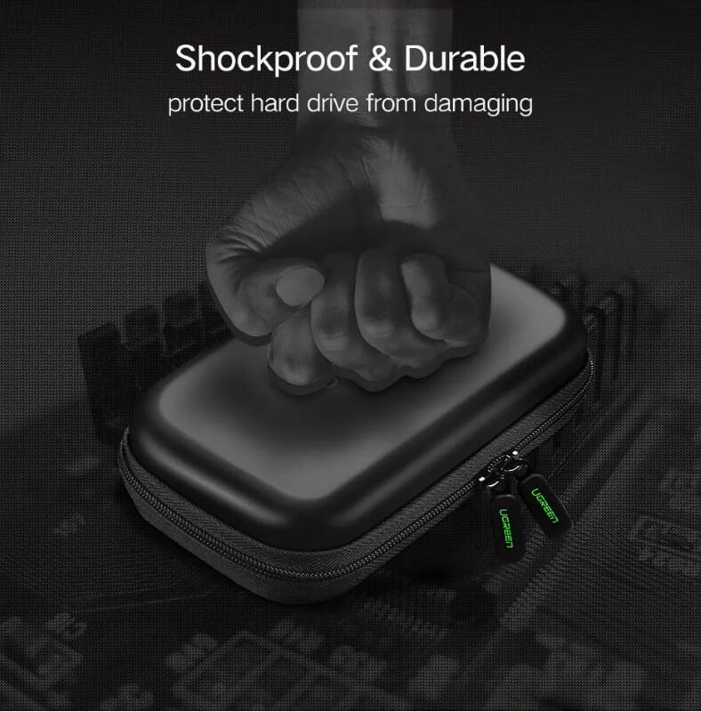 Ugreen UG50274LP128TK Hộp đựng ổ cứng 2.5 HDD + Pin dự phòng chống sốc - HÀNG CHÍNH HÃNG