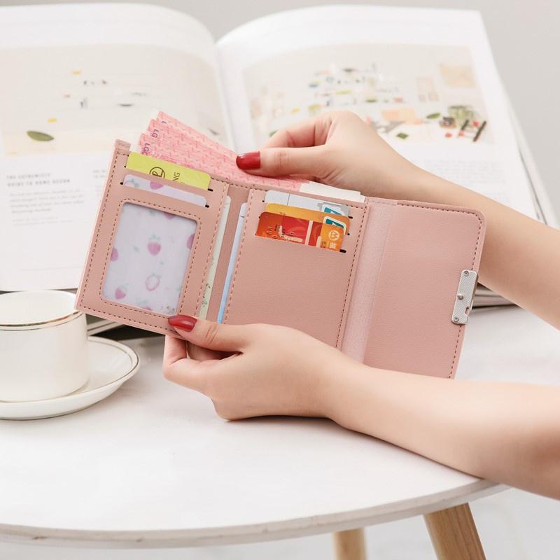 Ví Ngắn Nữ Mini Cầm Tay FOREVER YOUNG Gấp 3 Nhỏ Gọn Nhiều Ngăn Tiện Dụng VD12 - Micocah Mall