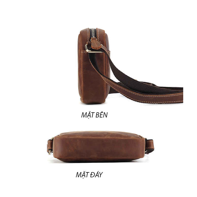 Túi đeo chéo nam DA BÒ THẬT phong cách mới - BEE GEE DCN9241