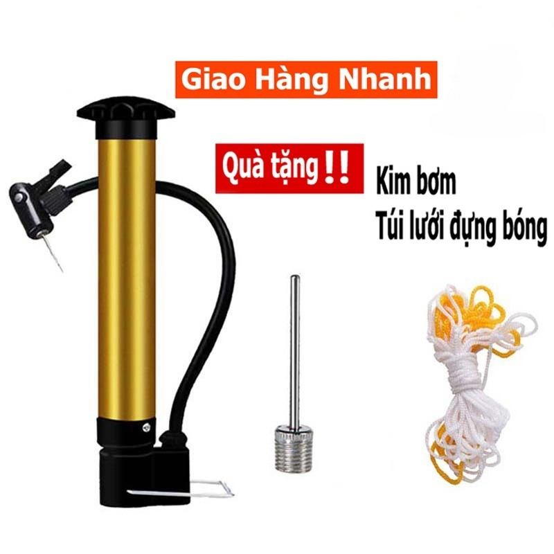 Kim bơm bóng chuyền hơi, bóng đá, bóng rổ bằng thép không gỉ tiện dụng. Bơm bóng - bơm xe đạp cầm tay Mini Cầm tay Vô cùng tiện lợi cho Thanh niên chơi Thể