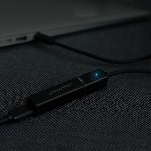 Ugreen UG40761CM107TK BT 4.2 màu Đen Bộ phát âm thanh Bluetooth 4.2 chuẩn 3.5mm - HÀNG CHÍNH HÃNG