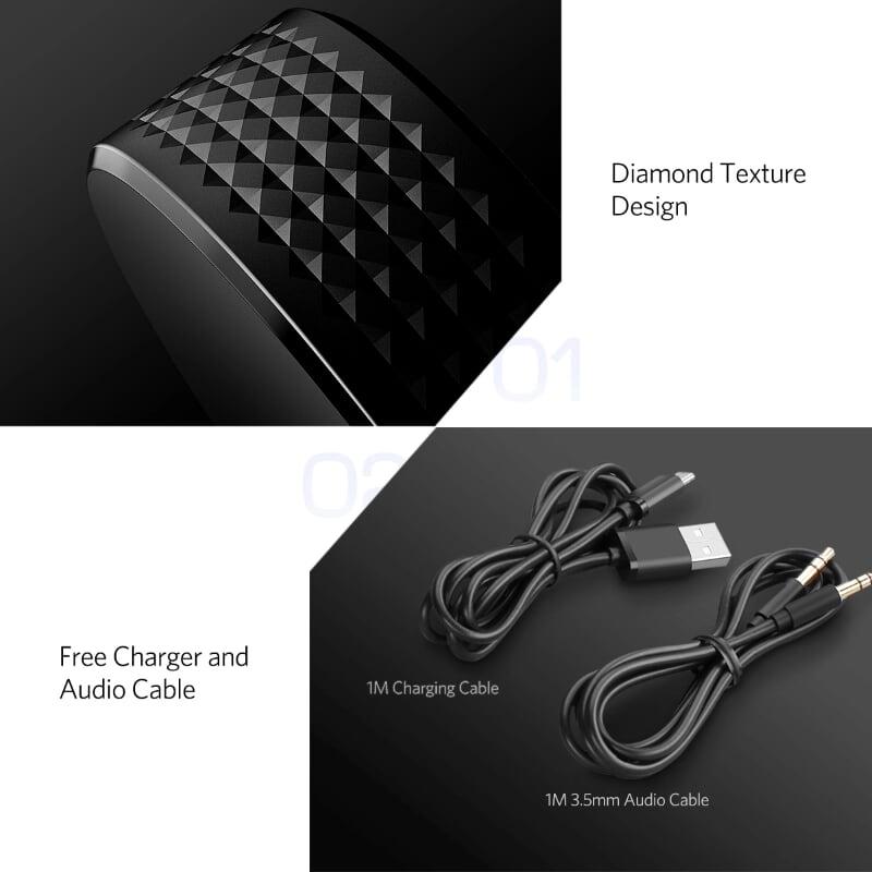 Ugreen UG40968CM127TK BT 4.2 màu Đen Bộ nhận âm thanh Bluetooth trên xe hơi hỗ trợ APTX - HÀNG CHÍNH HÃNG