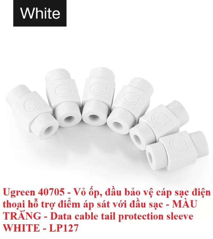 Ugreen UG40705LP127TK Màu Trắng Đầu bọc bảo vệ cho cáp sạc điện thoại + máy tính bản - HÀNG CHÍNH HÃNG