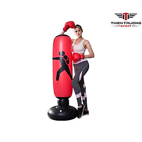 Trụ hơi đấm bốc tự cân bằng cao 160cm, chất liệu PVC, phù hợp an toàn cho trẻ em,gấp gọn dễ dàng