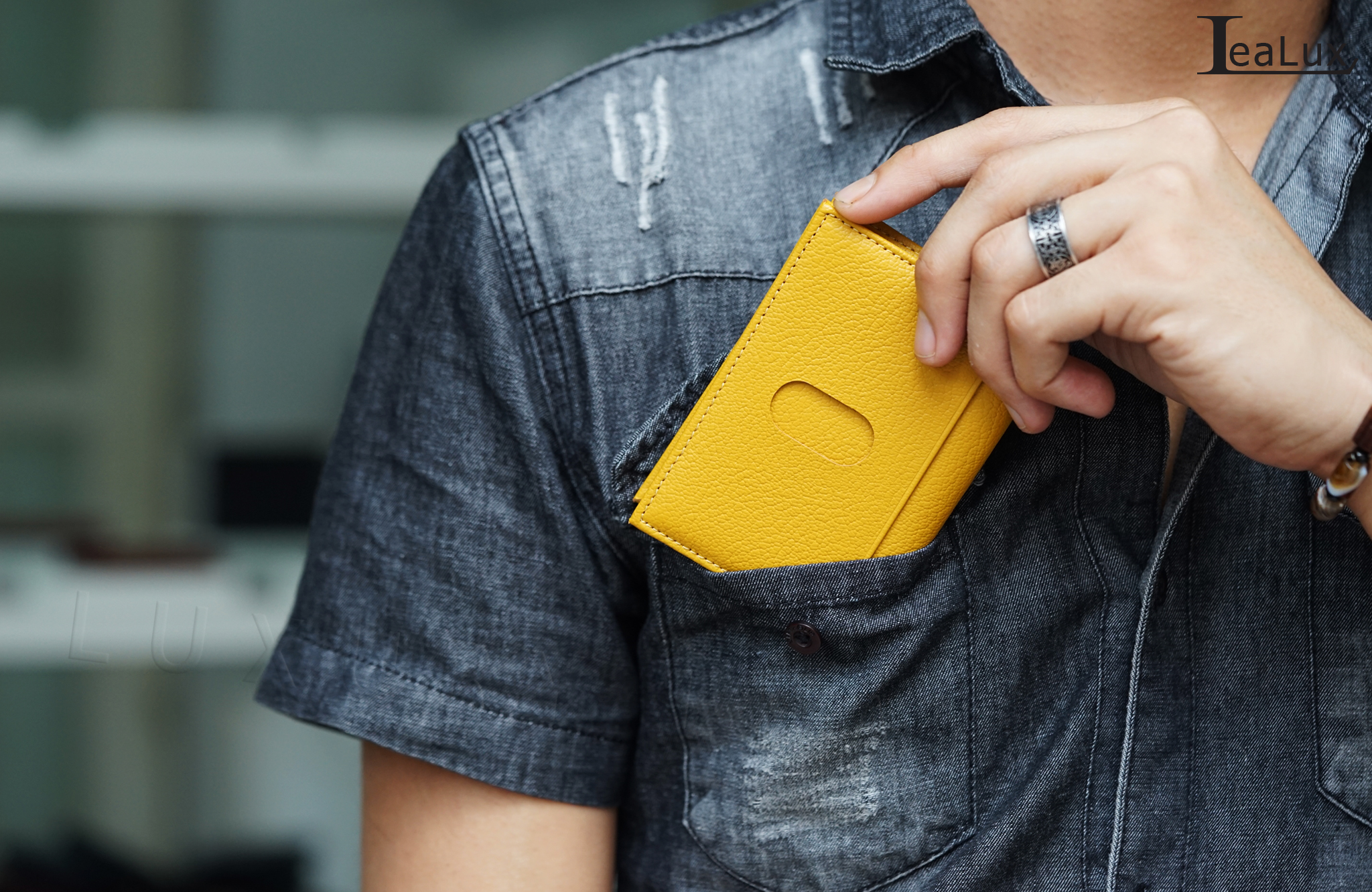 Ví da đựng card holder LEALUX