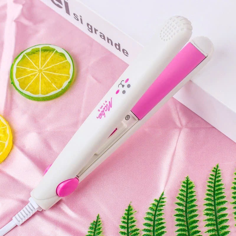 Phụ kiện tóc -Dụng cụ dập tóc mini có hộp , nhiều chức năng , nhỏ gọn tiện lợi khi đi du lịch