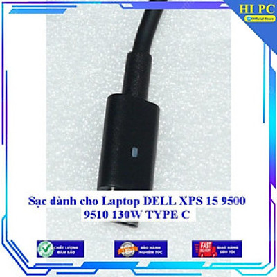 Sạc dành cho Laptop DELL XPS 15 9500 9510 130W TYPE C - Kèm Dây nguồn - Hàng Nhập Khẩu