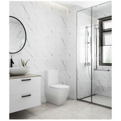 Bộ 10 Tấm Xốp Dán Tường 3D PVC Đá Trắng Ngọc Trai 60x30cm Keo Sẵn Dày 2,5mm Cao Cấp, Sang Trọng 