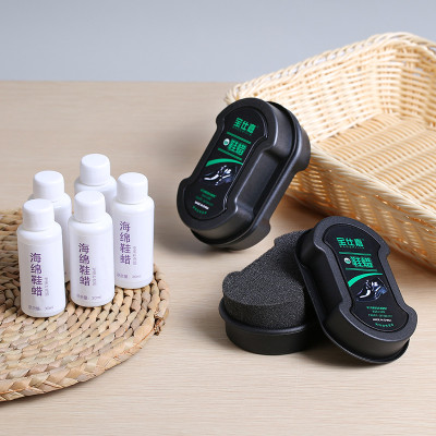 Set dụng cụ làm sạch giày - Xi mút  + sáp đánh bóng giày , dép , túi xách ,cặp ,bằng da  , thiết kế nhỏ gọn vô  cùng tiện lợi