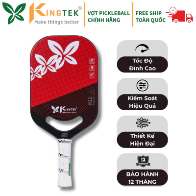Vợt Pickleball Kingtek K11 Power Sport 16mm Màu Đỏ (K1116-Red) - Cao Cấp
