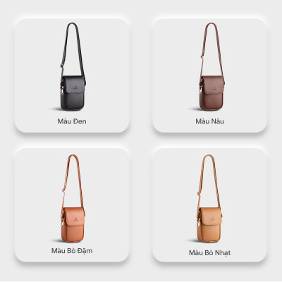 Túi Yuumy ( Thời trang nữ đựng điện thoại size 11 - Túi đeo chéo da Seasand YN120 )