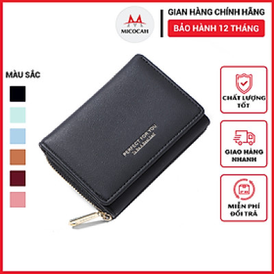 Ví Nữ Mini Cầm Tay PERFECT FOR YOU Gấp 3 Nhỏ Gọn Nhiều Ngăn Tiện Dụng Chất Da Cao Cấp Cực Đẹp PFY11 - Micocah Mall