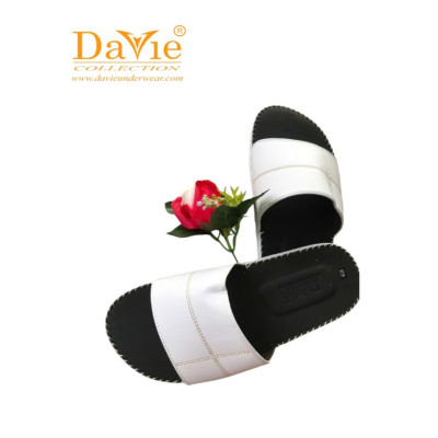 Dép Quai Ngang Nam Thương Hiệu Davie Dvsd03 Chất Liệu Da, Đế Cao Su Bền Đẹp Chất Lượng Cao