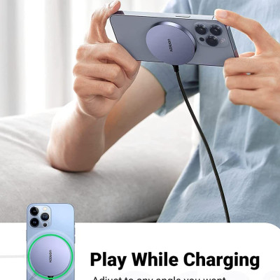 Ugreen UG30233CD245TK 15W Màu Xám Bộ sạc không dây chuẩn cổng nghệ sạc Qi chuẩn cắm USB-C - HÀNG CHÍNH HÃNG