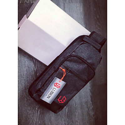 Túi Lubion đeo chéo unisex nam nữ màu đen A03