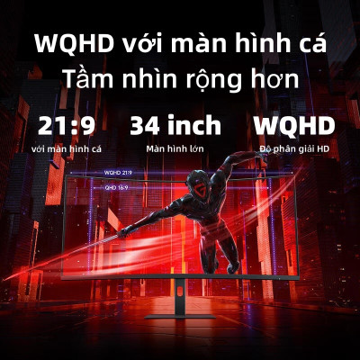 Màn Hình Cong Xiaomi Redmi Mi Curved G34WQ 34 Inch Tần Số 180 Hz 2K Có VESA Chơi Game Làm Việc Thoải Mái - Hàng Nhập Khẩu