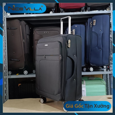 Vali Vải Cao Cấp NiceVilla, Khóa Kéo Mở Rộng thêm 3cm Có Các Size 20/24/28 Inch Mẫu Mới