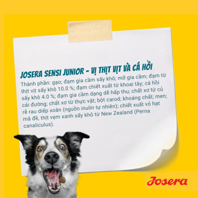 Thức Ăn Chó Cao Cấp Size Lớn Từ 2-12 Tháng Tuổi và Trưởng Thành - Josera Sensi 900g