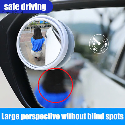 Set 2 Gương Cầu Lồi Gắn Kính Hậu Ô Tô Xoay 360° Xóa Điểm Mù Kính Thật Tráng Bạc Cao Cấp Loại Tốt