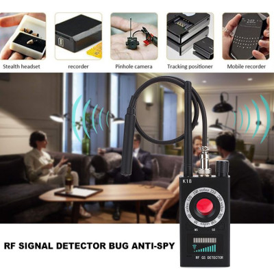 Máy phát hiện Theo Dõi Camera, GPS, Định Vị K18 RF Detector Cao Cấp - Hàng Nhập Khẩu