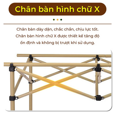 Bàn cắm trại dã ngoại gấp gọn TSD 120cm có thể gập lại ,đa năng,dễ mang theo, dã ngoại