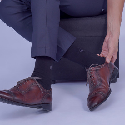 Hộp 5 đôi tất vớ đi giày tây nam công sở cổ cao MRM Manlywear - mix 4 màu, sợi cotton cao cấp thoáng khí, chống hôi chân