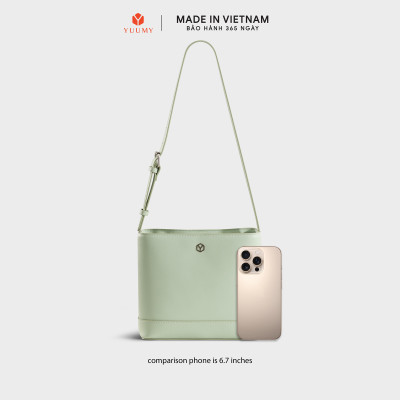 Túi Yuumy (Thời trang nữ form cứng dáng vuông size 22 - Túi đeo vai da Seasand YN299)