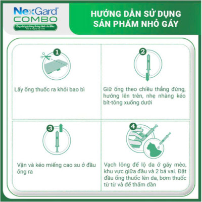 NEXGARD COMBO - Nhỏ gáy Ve Rận, Phòng và Trị Nội Ngoại Kí Sinh cho Mèo