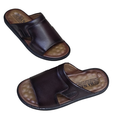 Dép Nam Quai Ngang TiTi ĐÔ Da Bò Thật Cao Cấp DNA2184