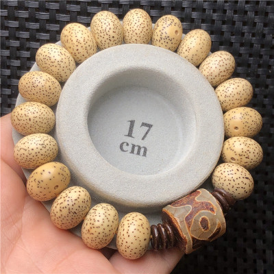  VÒNG TAY CHUỖI HẠT BỒ ĐỀ TINH NGUYỆT TỰ NHIÊN PHỐI DZI TÂY TẠNG 