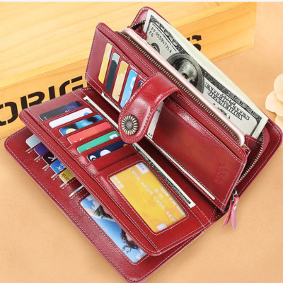 Ví Da Bò Cầm Tay Dáng Dài Thời Trang cao cấp Cho Nữ phong cách mới