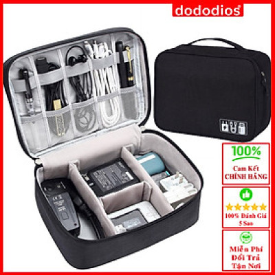 Túi Đựng Phụ Kiện Công Nghệ Chống Nước, Chống Sốc Cao Cấp – Chọn Màu - Túi Bảo Vệ Phụ Kiện Điện Thoại Máy Tính Bảng Laptop Tai Nghe Cáp Sạc Củ Sạc Pin Dự Phòng Chính Hãng Dododios