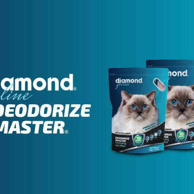 Cát Vệ Sinh Cho Mèo Công nghệ carbon siêu vón siêu khử mùi Diamond Feline túi xanh 4KG / 8.8lbs (HÀNG CÔNG TY CHÍNH HÃNG)