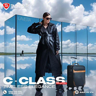 Vali Kéo Vải Doanh Nhân SAKOS LAVISTA - Size M (24inch)/ Ký Gửi (Trung) - Khóa TSA - Chống Thấm, Trượt Nước