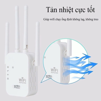 Kích sóng Wifi 4 râu tốc độ cao 300mpbs 2.4G Mở rộng vùng phủ sóng, cải thiện tốc độ mạng WiFi - Hàng chính hãng/ Hàng nhập khẩu